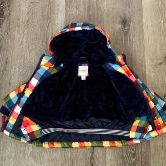 Cat & Jack Rainbow Plaid Pixel Coat - Picture 2 of 2